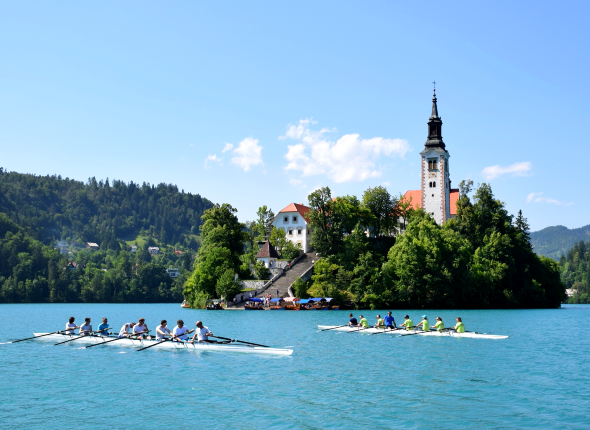 Rowing challenge with Olympians